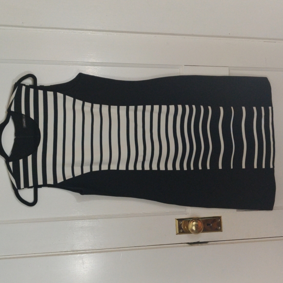 J. McLaughlin Dresses J Mclaughlin Black White Striped Dress L